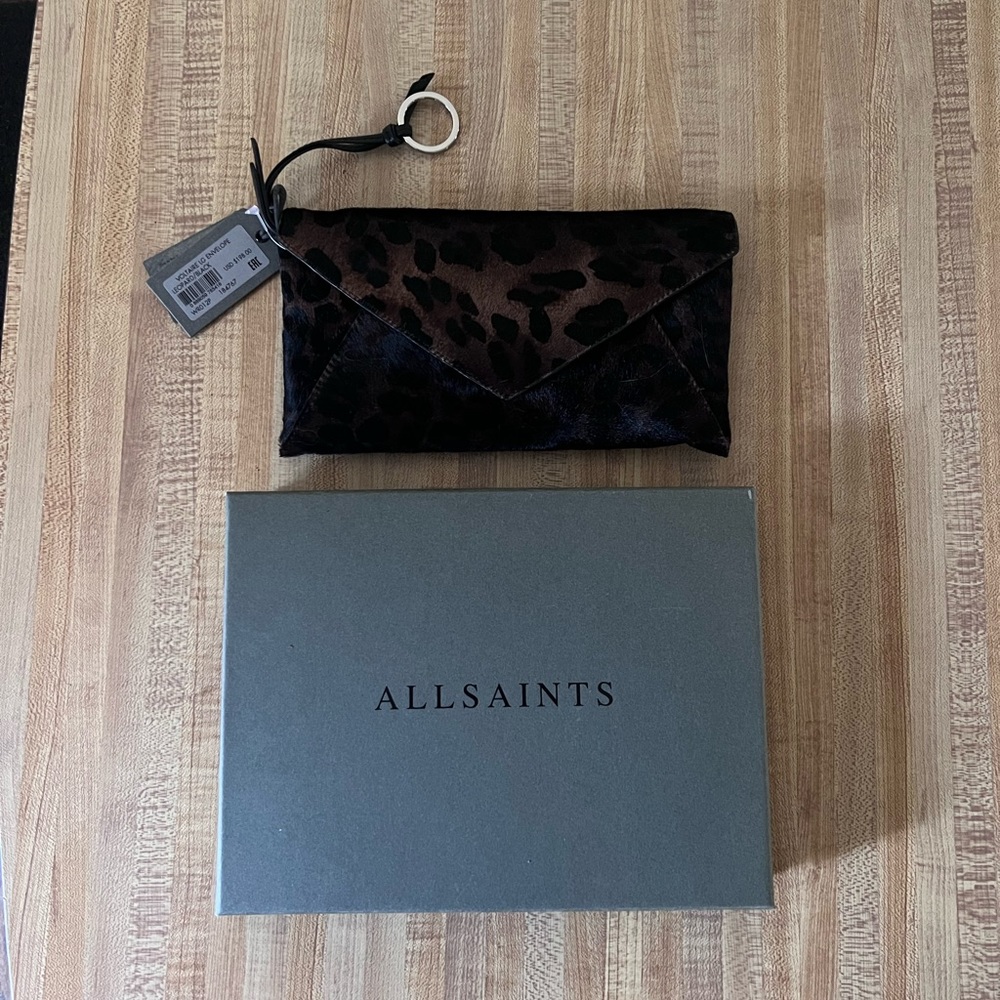 ALLSAINTS Voltaire Large Envelope Genuine Calf Hair
